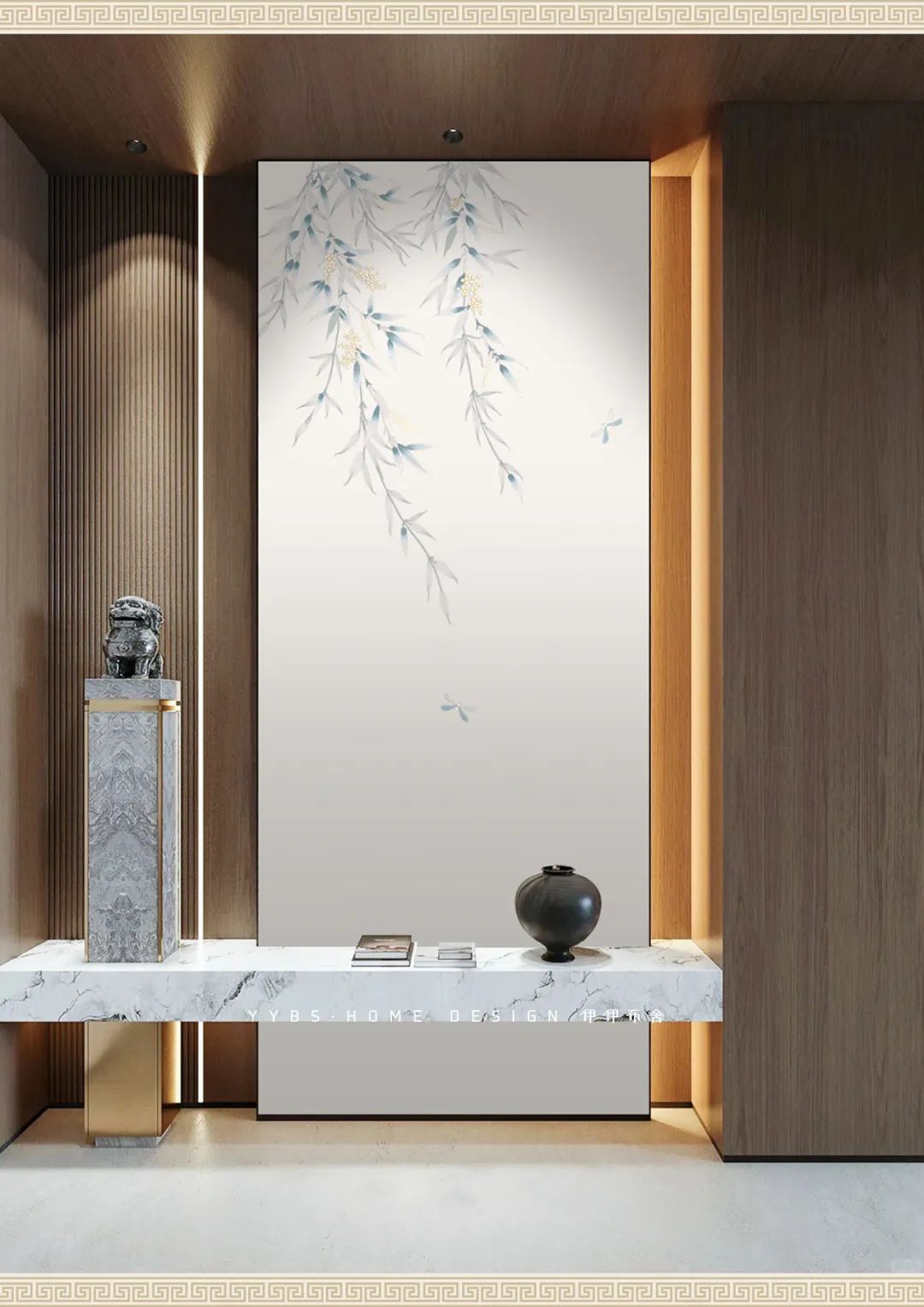 节节高&南天竹 | 新国风重工刺绣背景